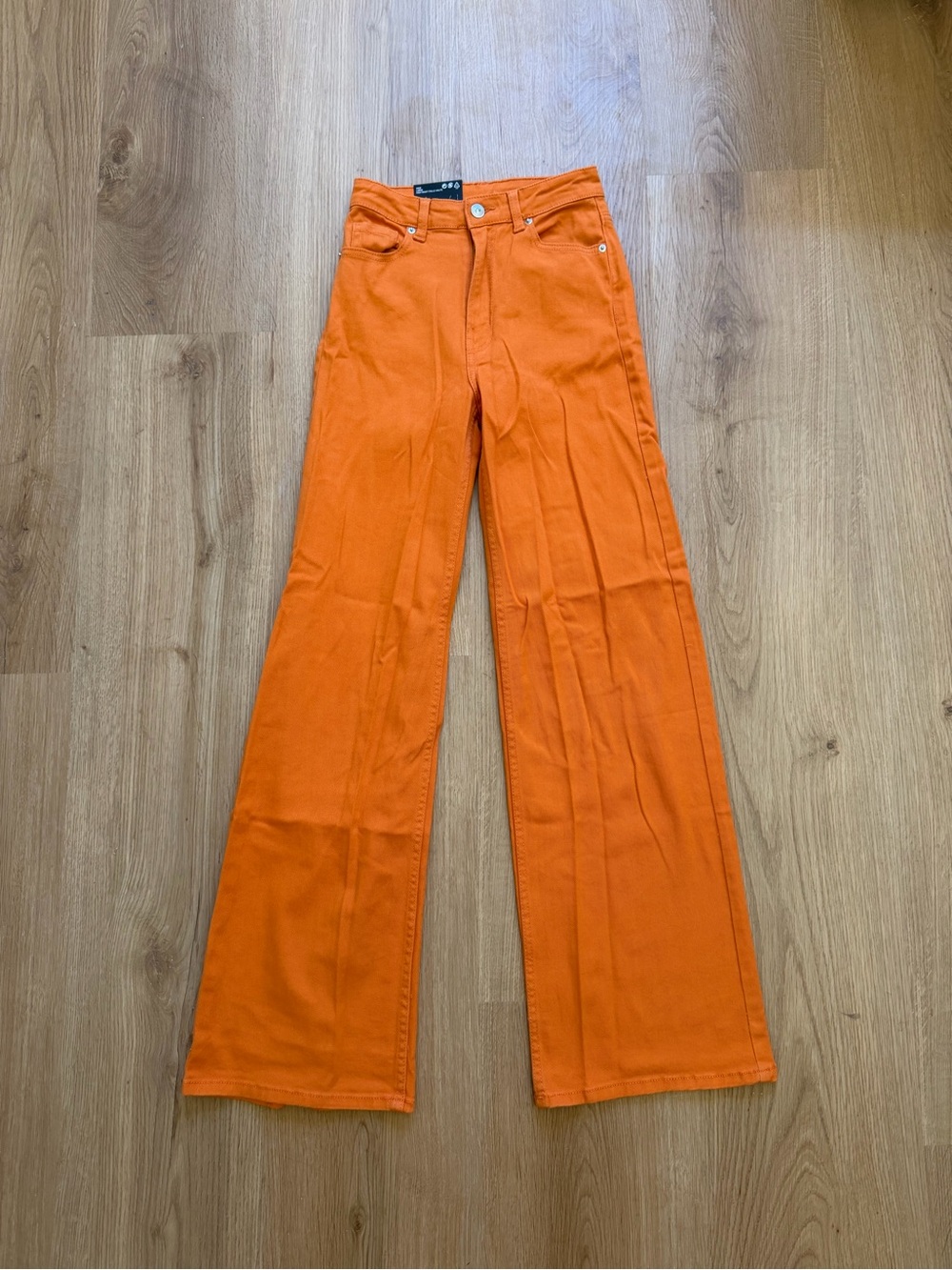 H&M Orange Straight-Leg Jeans